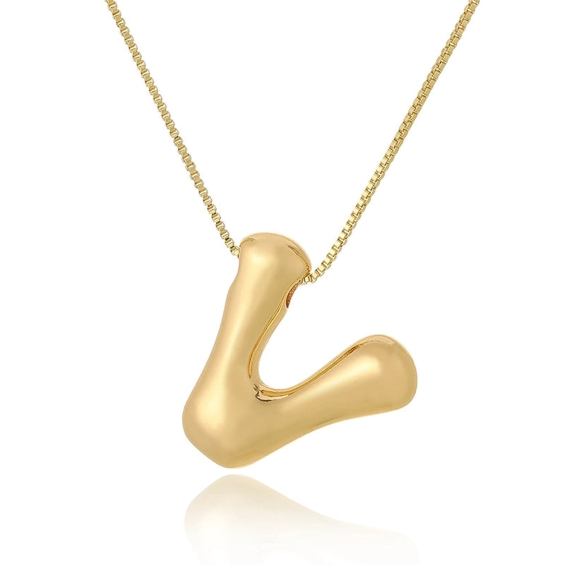 Copper Letter Pendant Necklace