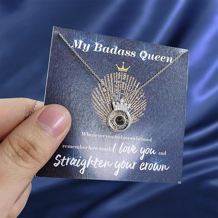 100 Languages“I Love You” Badass Queen Necklace