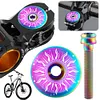 Titanium Headset Stem Top Cap with Bolt M6 MTB Headset Top Cap Bike Parts(Sun)