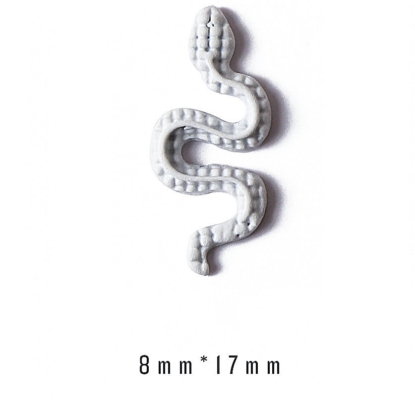 Agreedl Matte Small Alloy Snake Nail Decors(8*17mm)Glitter 3D Charm For Nail Supply Macaroons Nail Tip Snakes Accessories
