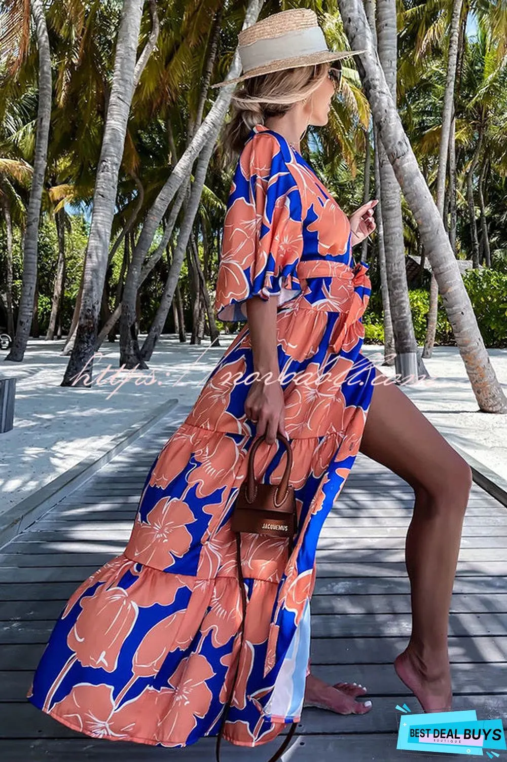 Sunshiny Days Floral Button Cover Up Maxi Dress