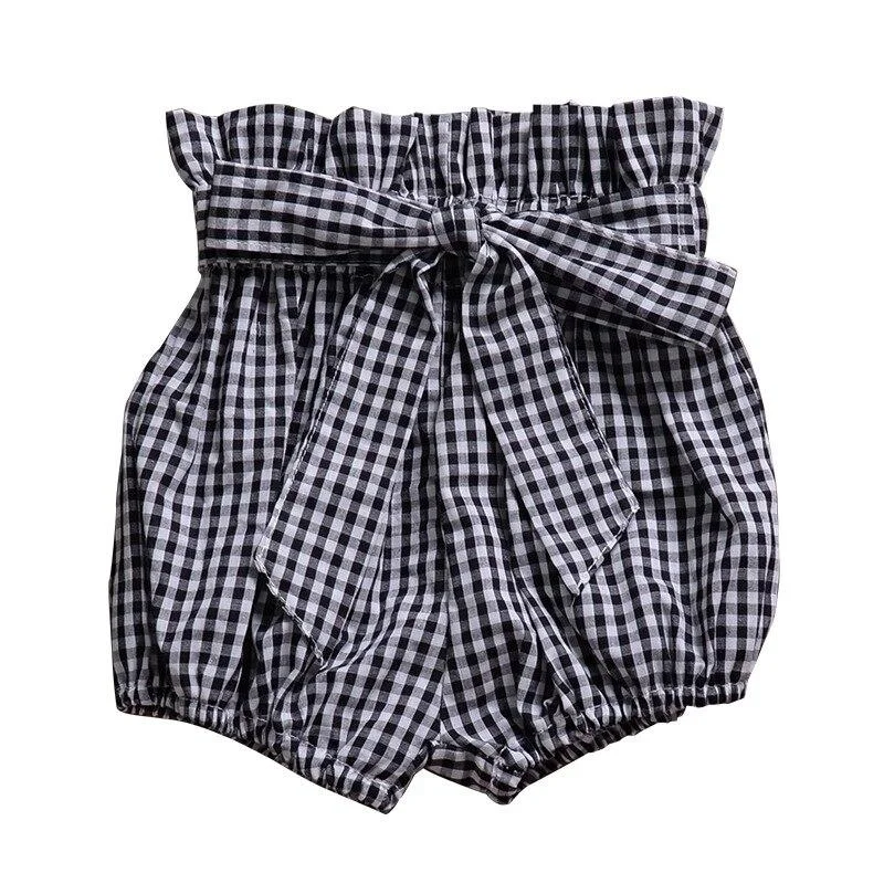 2021 Summer Baby Girls Shorts Bow Knot Ruffle Bread Lanterns Shorts Big PP Pants Girl Shorts Summer Toddler Clothing