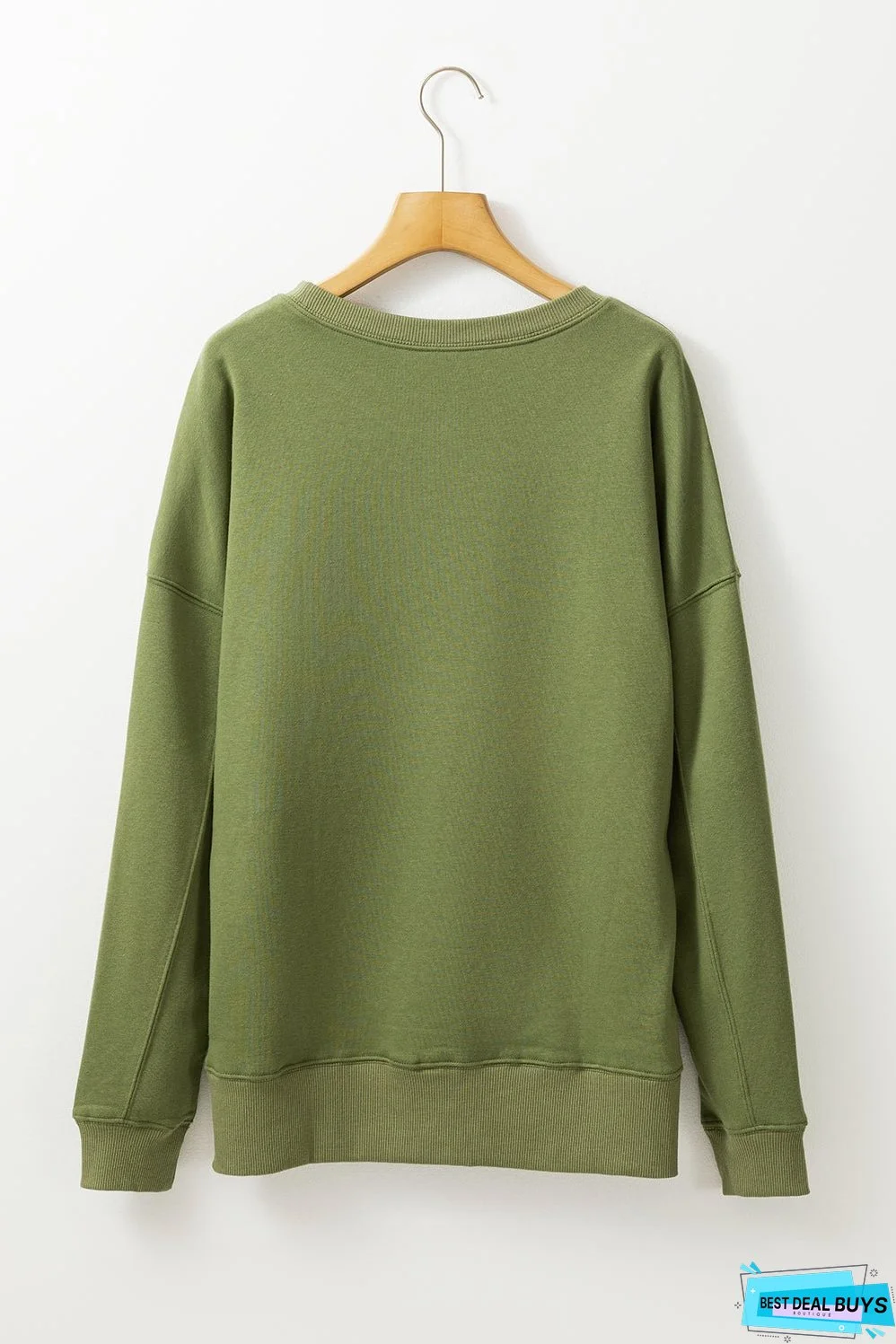 Crisscross Stitching Loose Sweatshirt