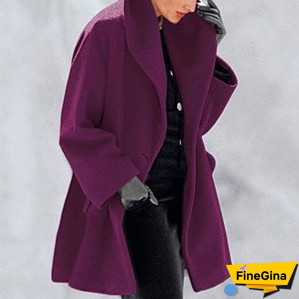 New Warm Women Fashion Multi-Color Shawl Collar Coat Jacket Casual Fleece Coat Down Jacket