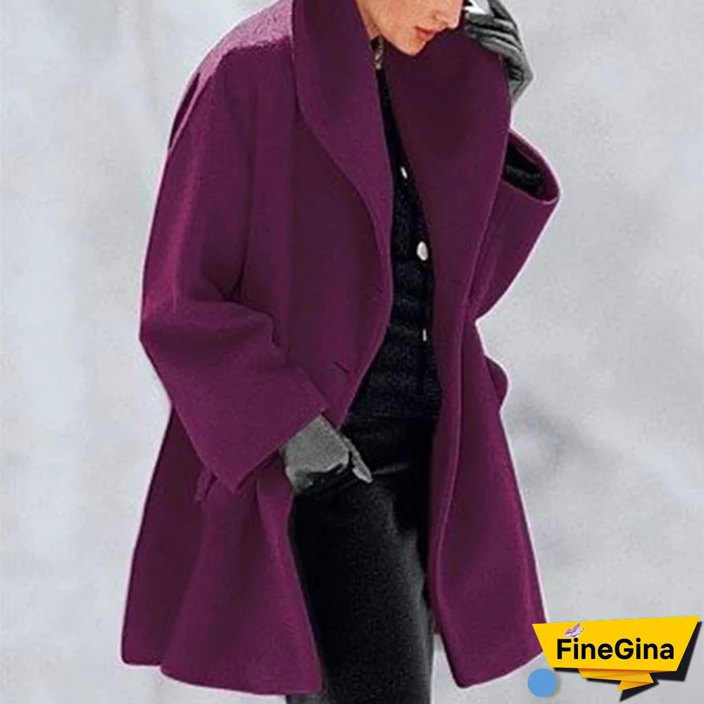 New Warm Women Fashion Multi-Color Shawl Collar Coat Jacket Casual Fleece Coat Down Jacket