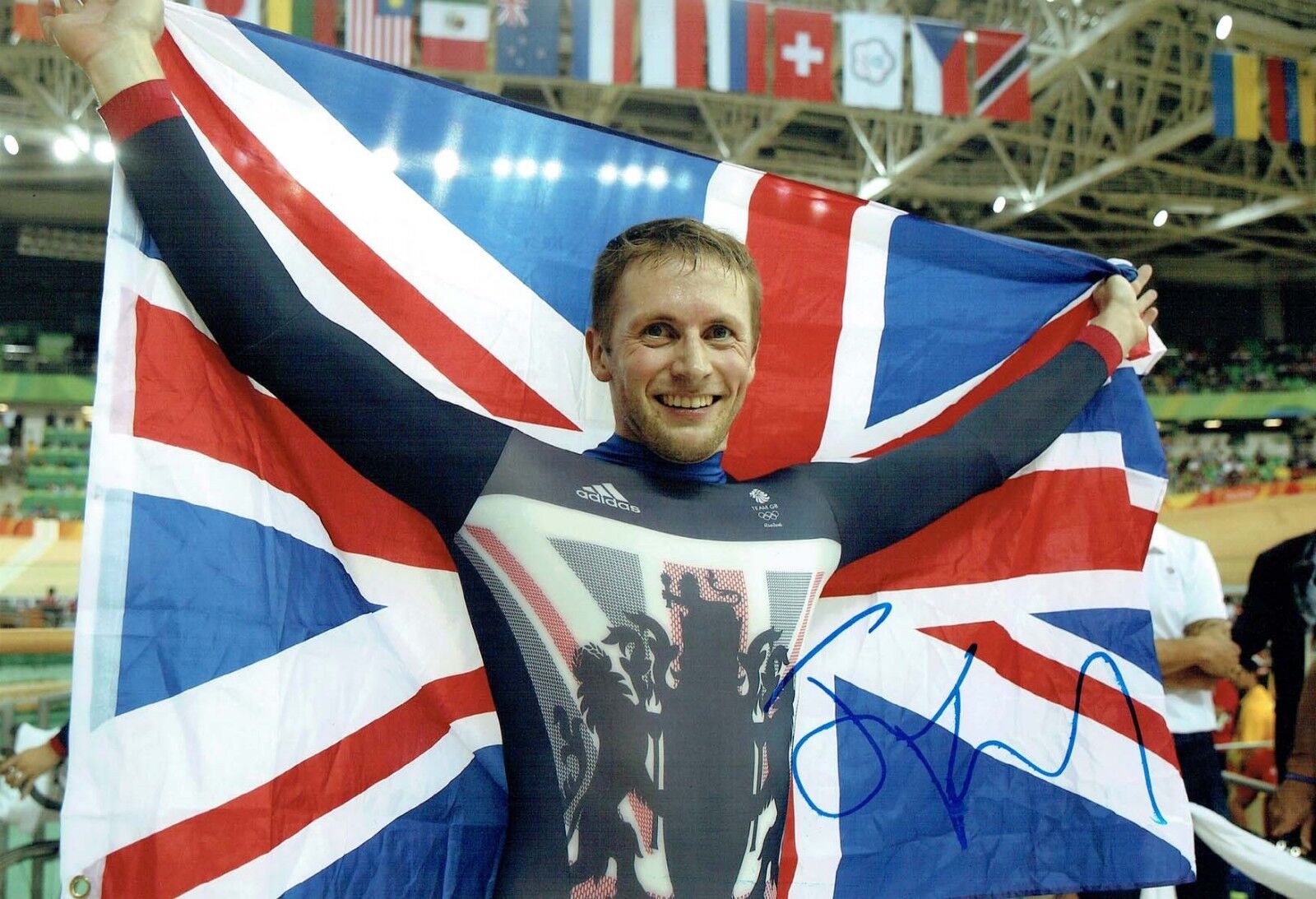 Jason KENNY Track Cyclist Olympics Autograph Signed 12x8 Photo Poster painting 1 AFTAL COA