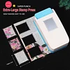 Stamp embossing tool, journal material collector, cutter