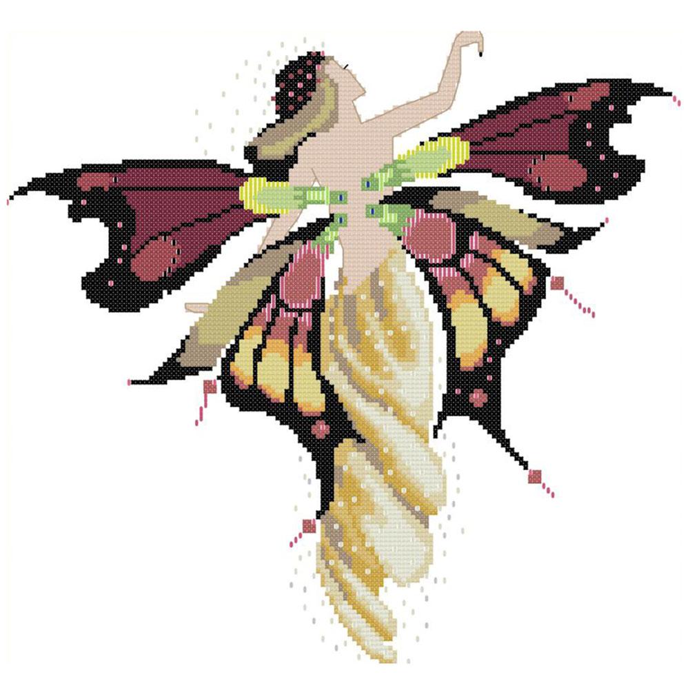 

Butterfly Fairy - 14CT Stamped Cross Stitch - 34*33cm, 501 Original