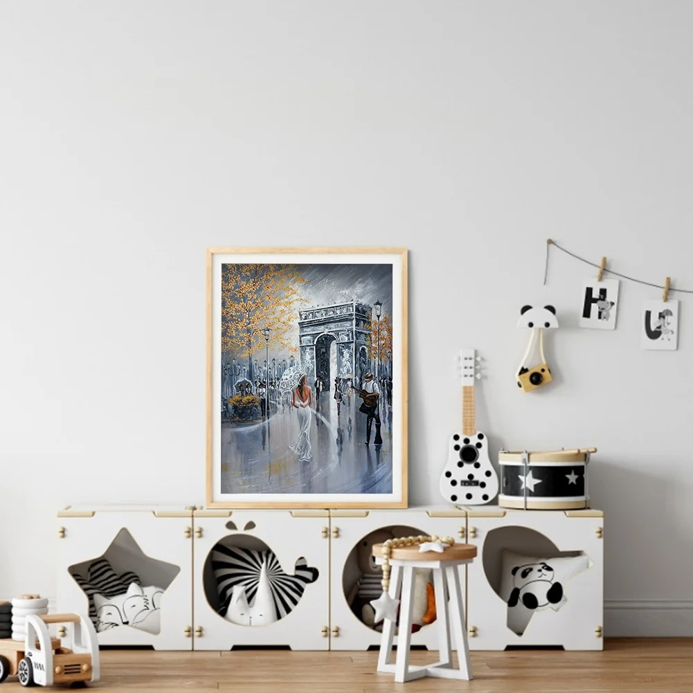 2pcs/Set Diamond Painting - Full Round Drill - Aesthetic Street(Canvas|30*40cm)