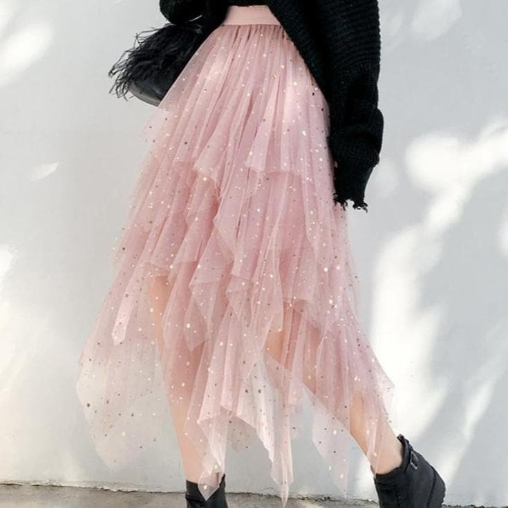 Champagne Tulle Fashion Girl Dress SP15664