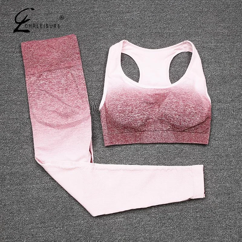 2 Piece Set Sporty Bra And Leggings Woman Outfit Gym Sportswear Female Fitness Tracksuit Femme
