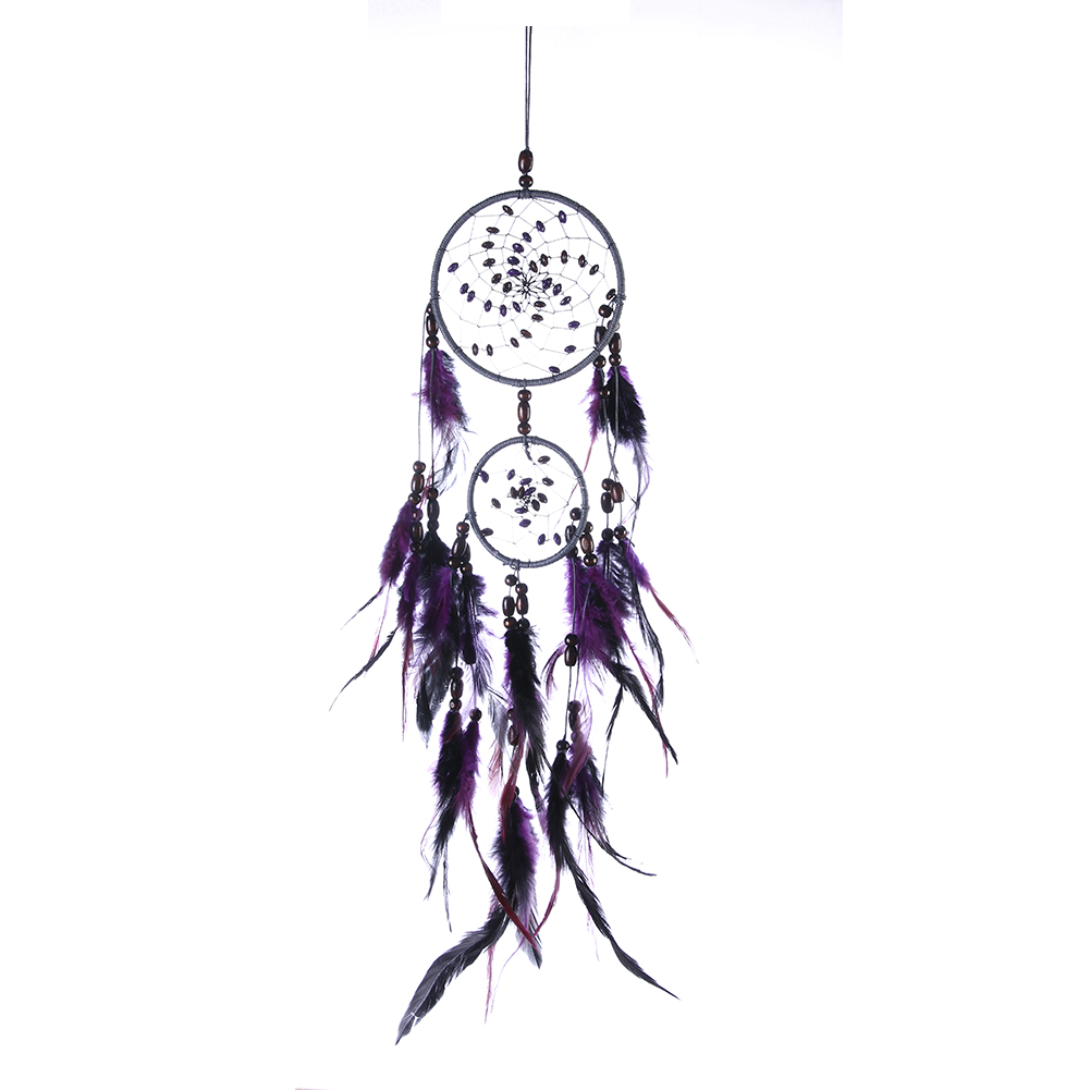 

Purple Feather Dream Catcher Feathers Wall Hanging Home Car Decor Ornament, 501 Original