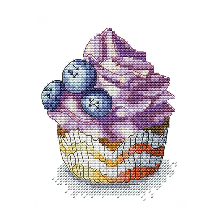 Cake 14CT Printed Cross Stitch Kits (16*19CM) fgoby