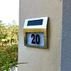 House Number LED Solar Lamp Waterproof Outdoor Address Number Sign Light