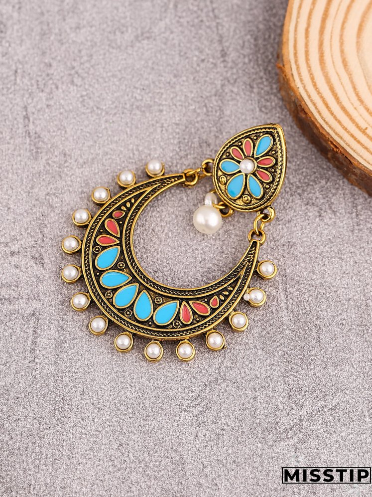 Faux Pearl Decor Drop Earrings