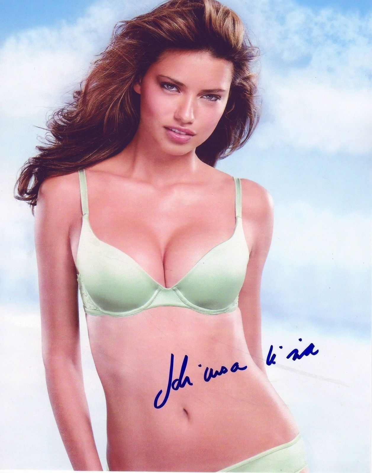 ADRIANA LIMA AUTOGRAPH SIGNED PP Photo Poster painting POSTER