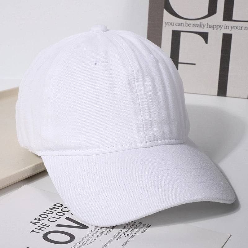 Korean-style Retro Distressed Washed Soft Cotton Baseball Cap Trendy Men’s And Women’s Street Light Plate Curved Eaves Hip-hop Duck Tongue Hat