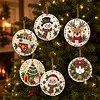 6pcs/set DIY Diamond Special Shape Pearl Art Hanging Wooden Christmas Tree Ornament Kit