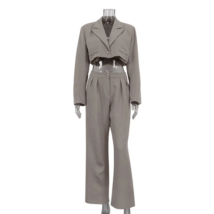 Lapel Long Sleeve Corp Suit Jacket Casual Suit Pants Two-piece Suit