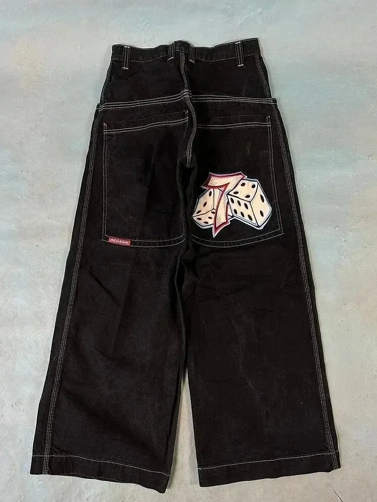 Straight Fit Men's Denim Pants with Optional Print Details