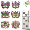 6PCS-Fleur animal-diamant peinture aimant r&eacute;frig&eacute;rateur