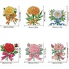 (US Only)6Pcs Spring DIY Diamond Painting Refrigerator Magnets Kit for Home Decoration