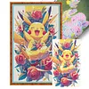 Rose Pikachu-11CT Stamped Cross Stitch 40*65cm/15.75*25.59in(Big Size)