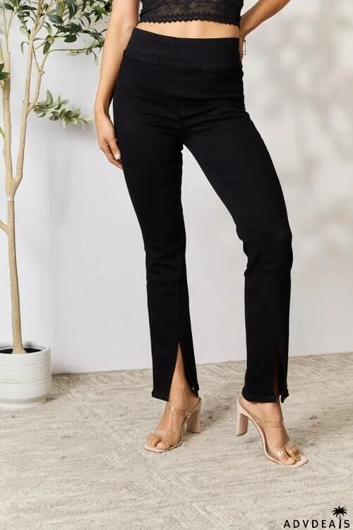 BAYEAS Slit Bootcut Jeans