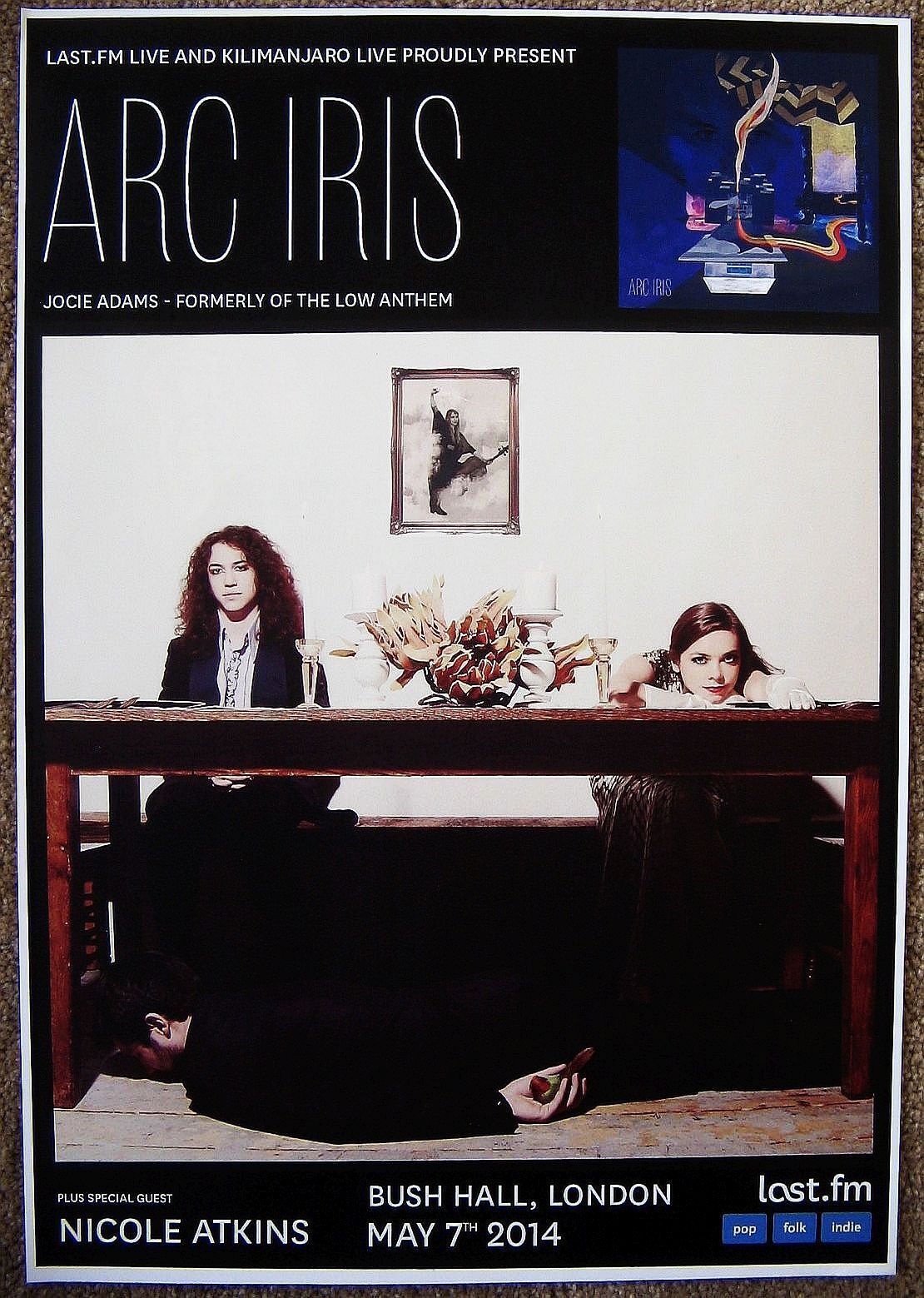 ARC IRIS 2014 Gig POSTER London Concert UK United Kingdom JOCIE ADAMS Low Anthem