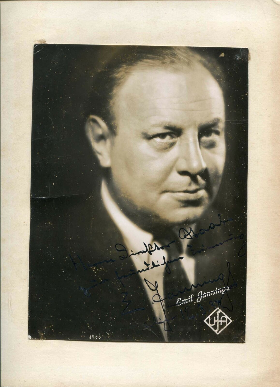 1st Oscar winner Emil Jannings autograph, signed vintage Photo Poster painting
