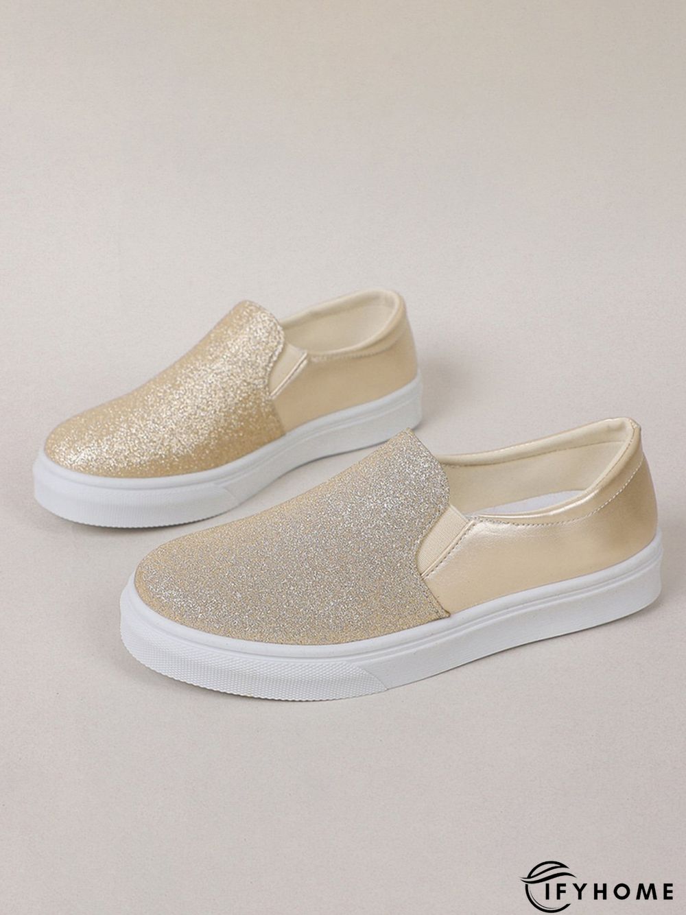 Glitter Split Joint Slip On Casual Shoes | IFYHOME