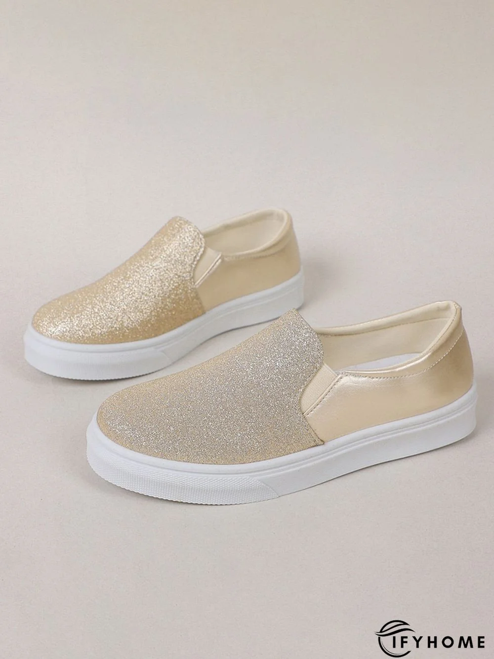 Glitter Split Joint Slip On Casual Shoes | IFYHOME