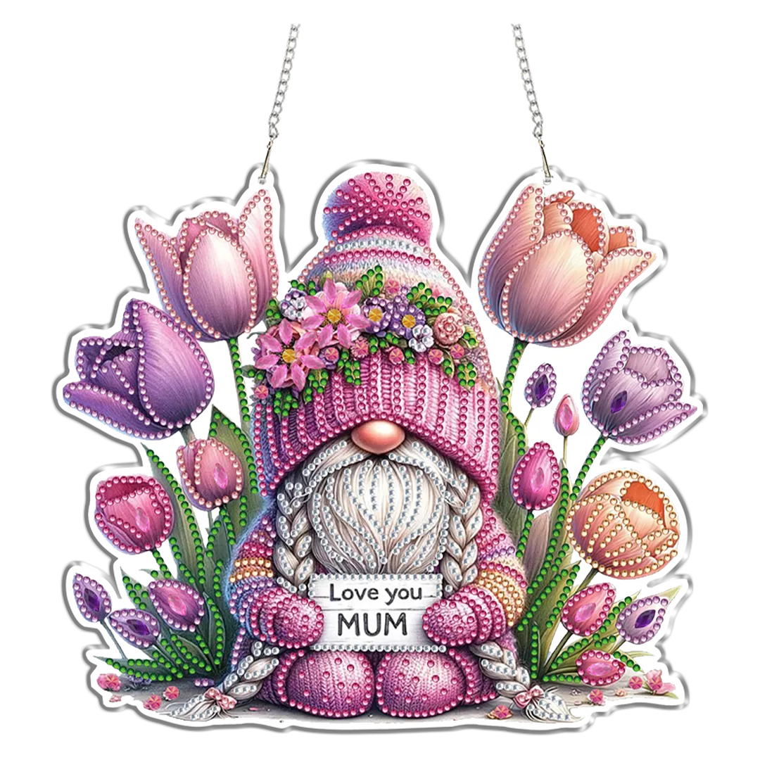 Goblins Tulips 2D Flat DIY Acrylic Diamond Painting Charms Kits Special Shape Single Side Drill