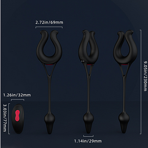 Remote Control Cock Ring With Anal Stimulation