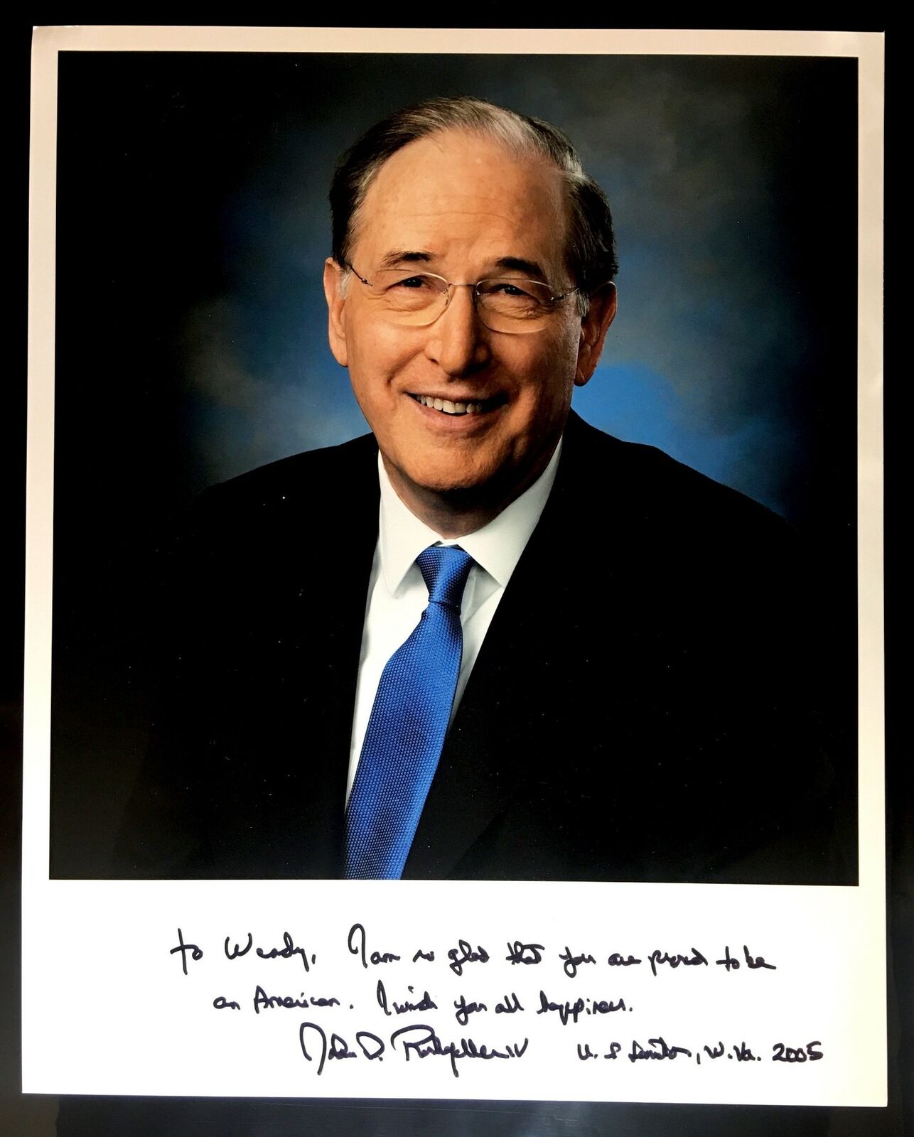 John Jay Rockefeller IV Signed 8x10 Photo Poster painting West Virginia Senator Autograph Auto