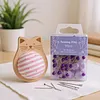 Cute Cat Pin Cushion Kit with 80 Craft Positioning Pins Needle Holders Wooden Base Adorable Pincushion for Quilting Needlepoint DIY Projects