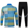 25/26 Real Madrid Blue & Green Stripe Spray long zipper  Training Jacket Set