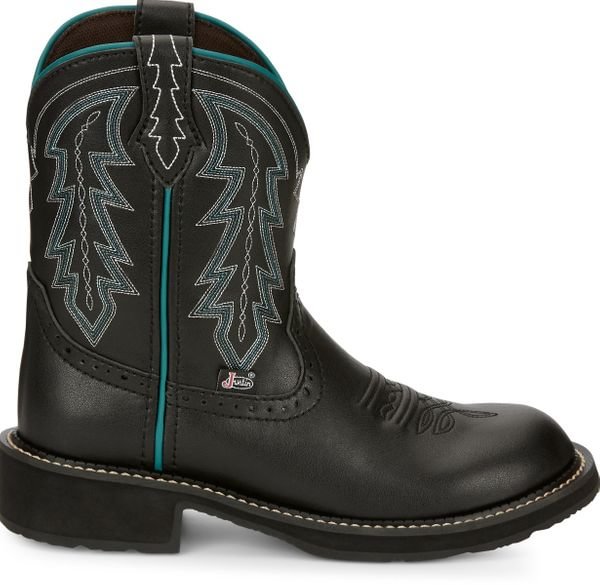 JUSTIN LYLA ONYX BLACK WOMEN'S WESTERN BOOT-GY9537