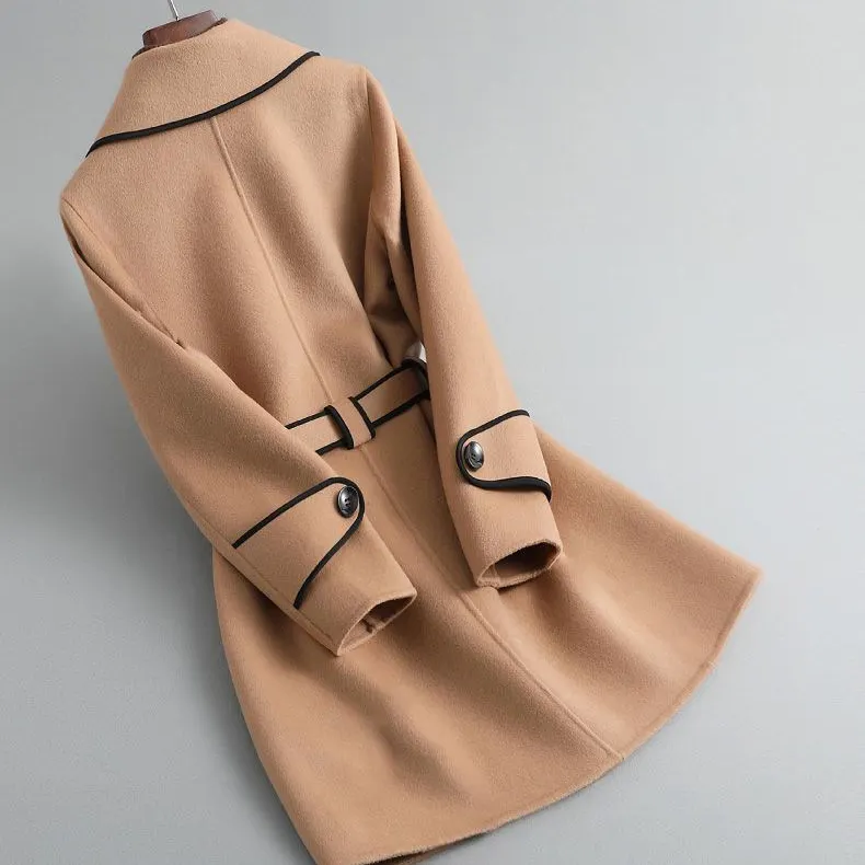 Women's Lightweight Trench Coat &ndash; Contrast Trim Tailored Mac &ndash; view 2