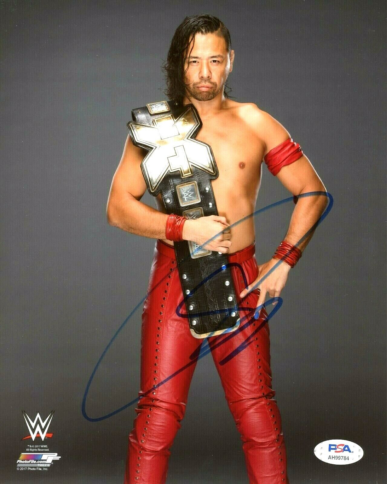 WWE SHINSUKE NAKAMURA HAND SIGNED AUTOGRAPHED 8X10 Photo Poster painting WITH PROOF & PSA COA 6