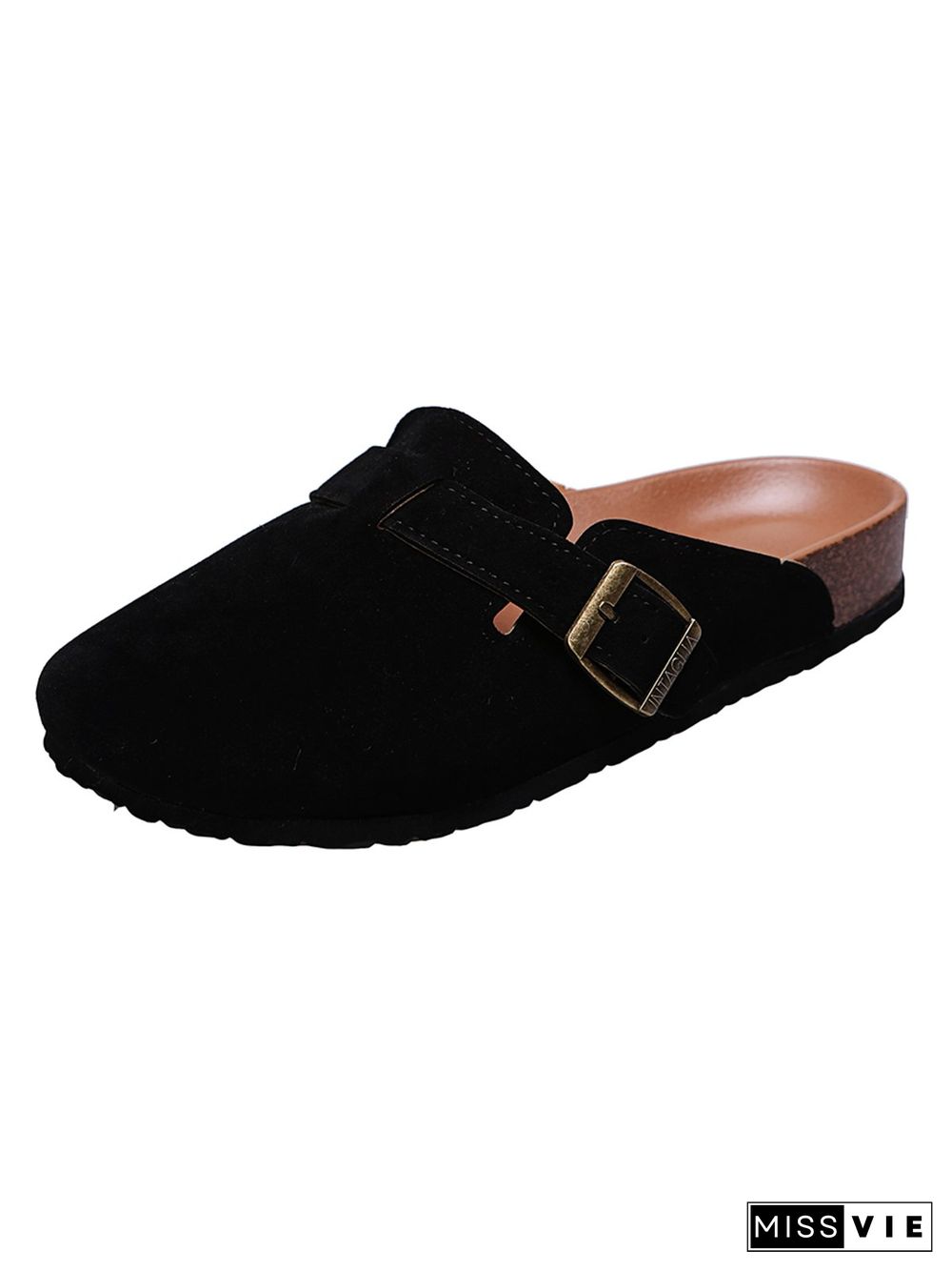 Solid Color Vintage Casual Mules