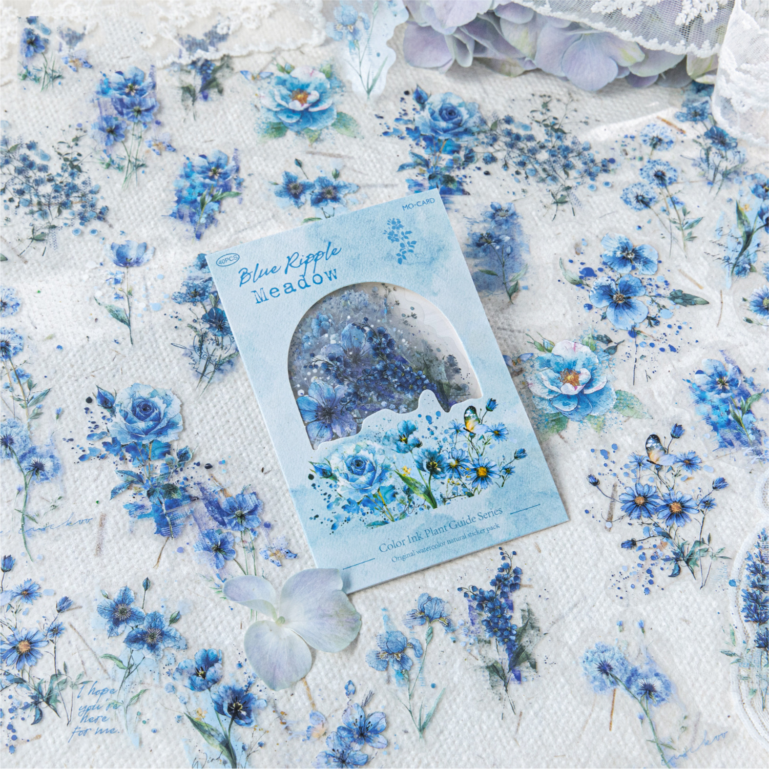 PET 스티커 - 컬러 잉크 식물 카탈로그 시리즈 빈티지 식물 꽃