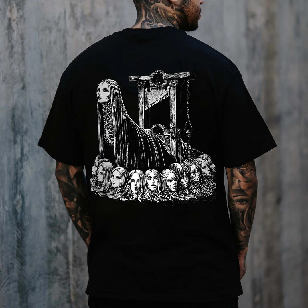 Bathsheba's Guillotine Printed Men's T-shirt  -  