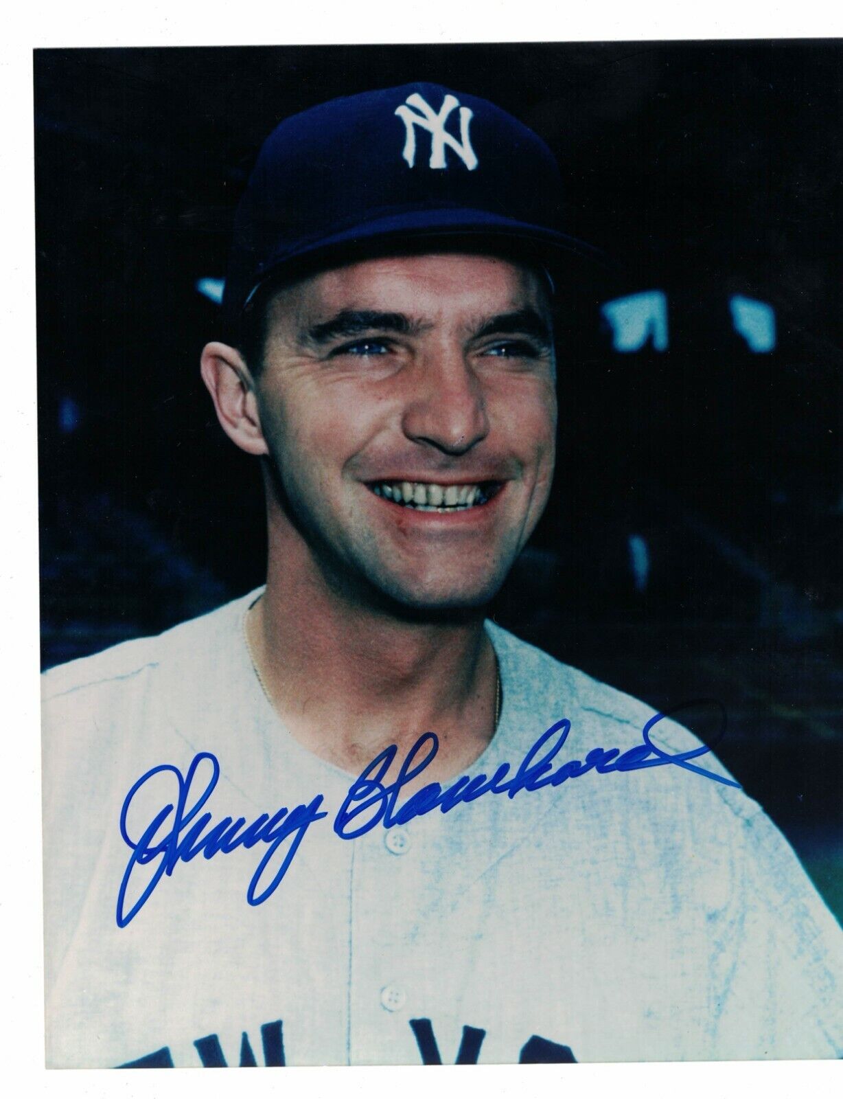 Johnny Blanchard New York Yankees Signed 8 x 10