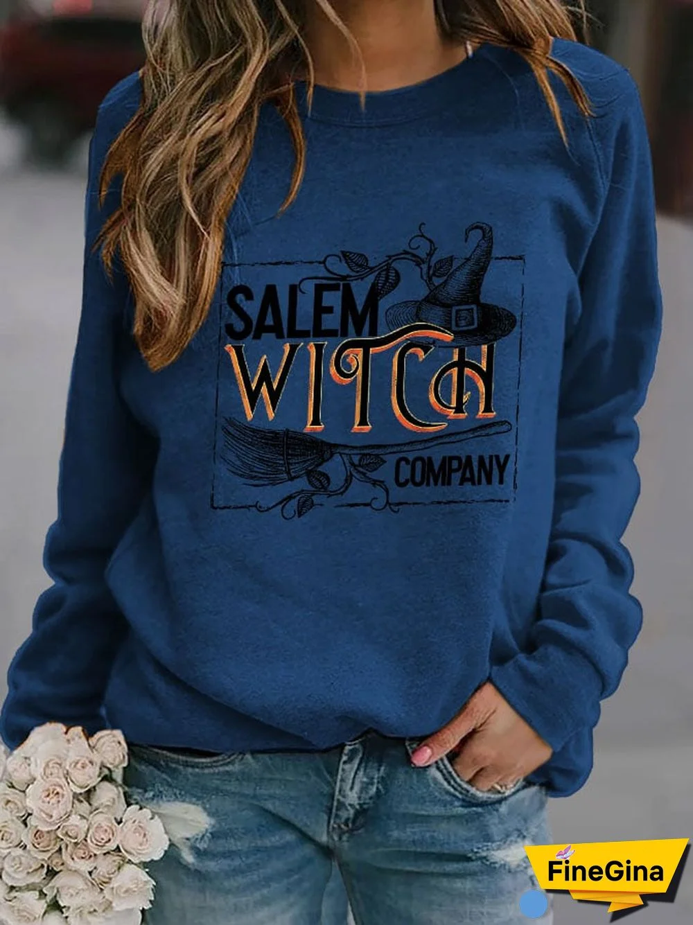 Fashion Print Long Sleeve Sweatshirt
