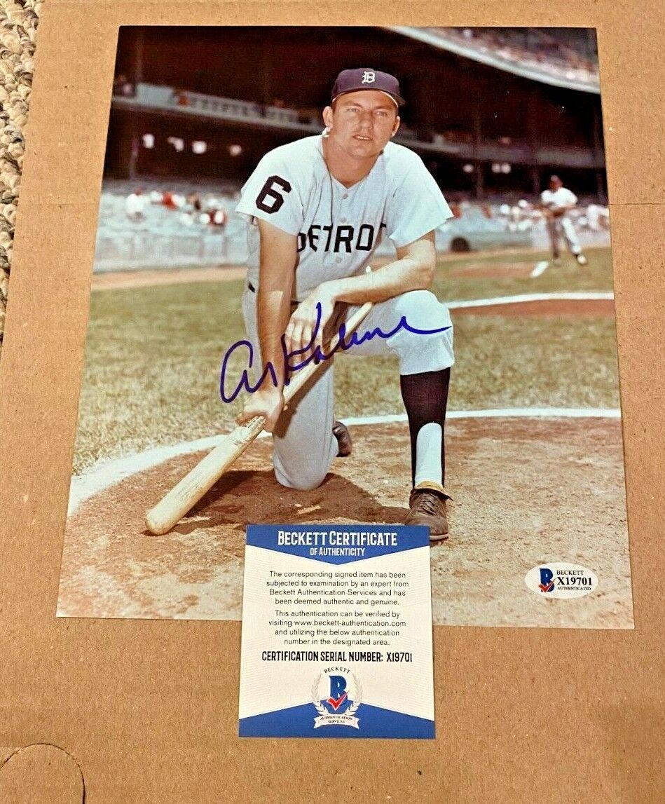 AL KALINE SIGNED DETROIT TIGERS 8X10 Photo Poster painting BECKETT CERTIFIED BAS #3