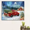Red Christmas Truck-Full Round Diamond Painting 50*60CM