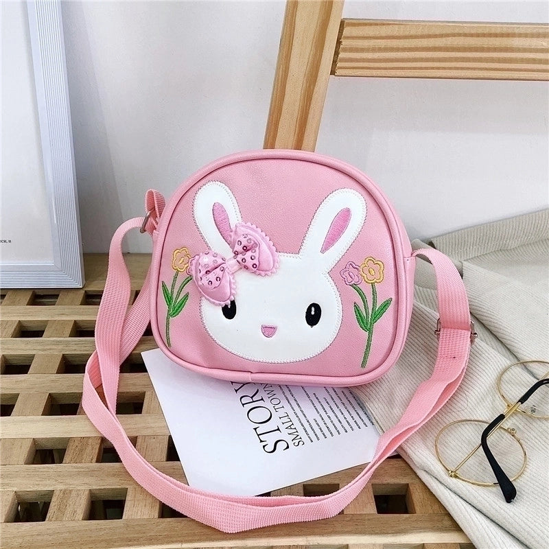 Kid’S Pu Leather Animal Cartoon Cute Semicircle Zipper Crossbody Bag