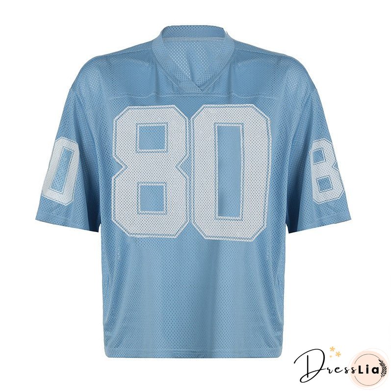 American Street Hot Style Letter Print Blouses