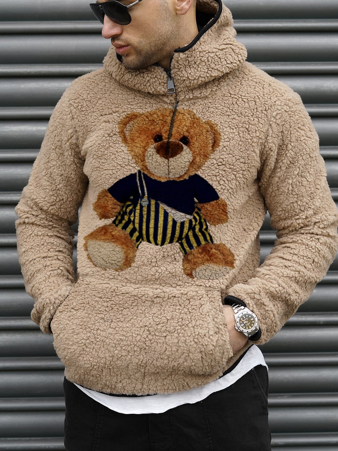 Cute Bear Lamb Wool Warm Sweatshirt